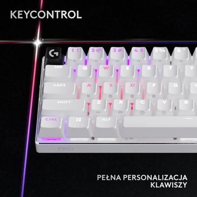 Tastierë gaming Logitech G Pro X 60 Wireless, 60%, RGB, e bardhë