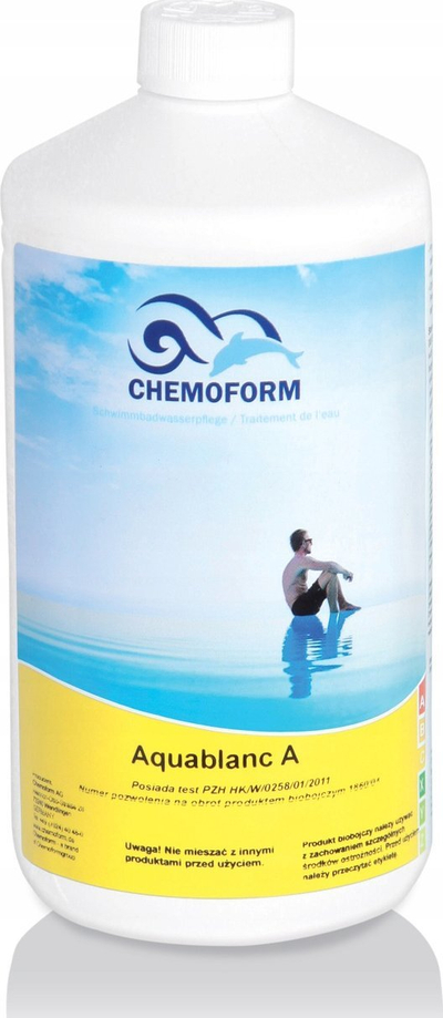 Dezinfektues pishine Chemoform Aquablanc A, oksigjen aktiv, lëng, 3L
