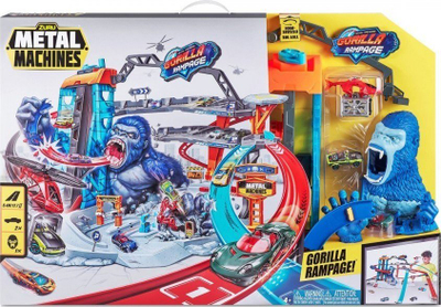 Set garazh makinash Zuru Garage Gorilla Attack, për 20 vetura, me pista dhe ashensor, shumëngjyrësh