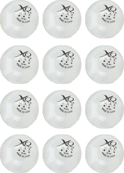 Topa pingpongu XQMAX 3 Stars, 40mm, set me 12 copë, të bardhë