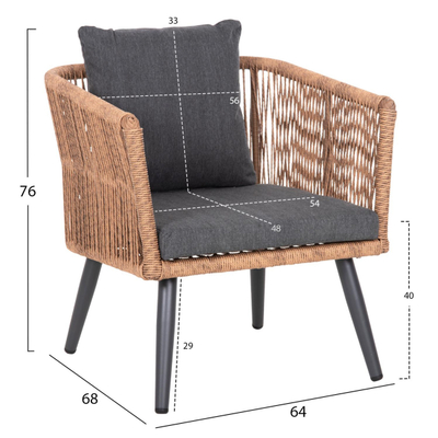 Set kopshti lounge 4-copë Freja (HM6057.03), bezhë