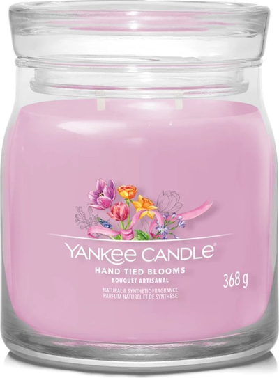 Qiri dekorativ Yankee Candle Signature Medium Jar Hand Tied Blooms, 368g
