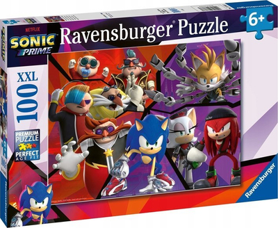 Puzzle Ravensburger Sonic Prime, 100 copa XXL, për kalamaj 6+