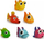 Lodër për qen Beeztees Latex Fishies, lateks, me zhurmë, shumëngjyrëshe