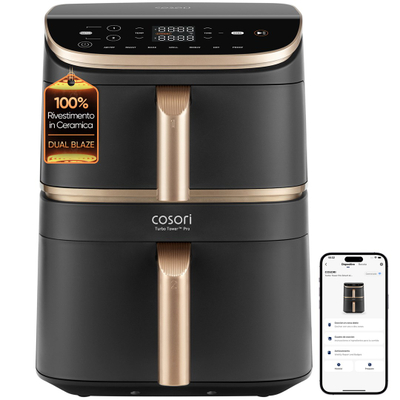 Fritezë ajri Cosori Turbo Tower Pro Smart Chef Edition, 10.8L, WiFi, e zezë