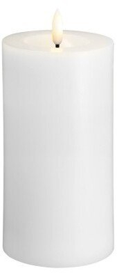 Qiri LED Moods & More Pillar Melted Classic White, 74x150mm, i bardhë