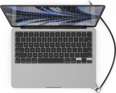 Adapter sigurie Compulocks Ledge për MacBook Air 13\" M2 M3, me kyç me çelës, ngjyrë argjendtë