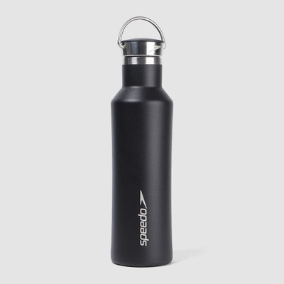 Shishe uji metalike Metal Water Bottle Black, e izolume, çelik inoksi, e zezë