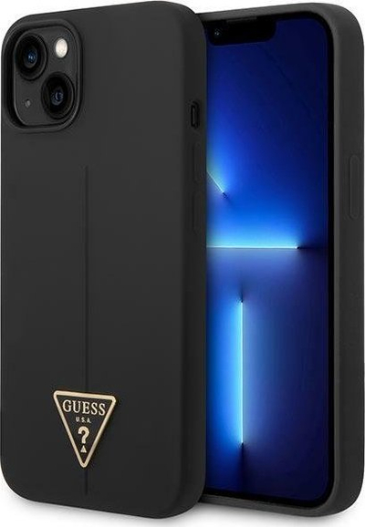 Kapak telefoni Guess GUHCP14MSLTGK për iPhone 14 Plus, silikon, i zi
