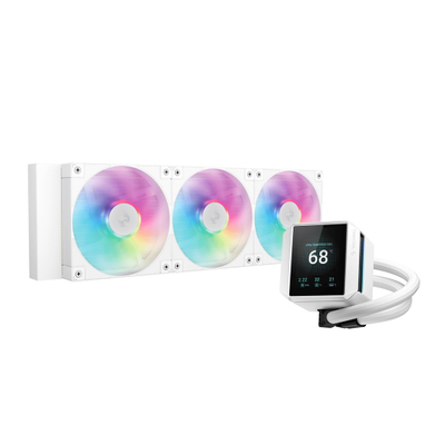 Ftohës ujor për procesor DeepCool Mystique 360 WH ARGB, 360mm, LCD 2.8", i bardhë