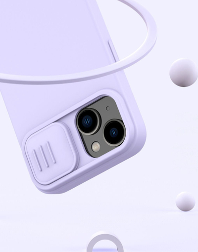Mbulesë telefoni Nillkin CamShield Magnetic Silicone MagSafe për iPhone 14 Plus, e purpurt