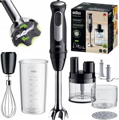 Blender dore Braun MultiQuick 5 Pro MQ55254M, 1000W, me aksesorë, ngjyrë e zezë