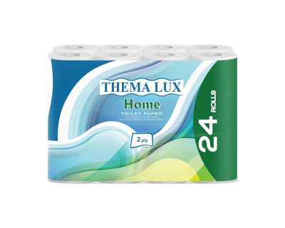 Тоалетна хартија Thema Lux Hybrid, 24 ролни, 2 слоја, бела