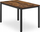 Set tavoline drejtkëndore Tessa me 4 karrige Osaka, 120x60, rustic, e zezë