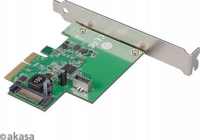 Kartë zgjeruese PCI-E Akasa USB 3.2 Gen 2, 10 Gb/s, konektor i brendshëm 20-pin