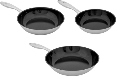 Set tigonesh Shiori S, me shtresë qeramike ILAG, për induksion, 20 cm 24 cm 28 cm, gri