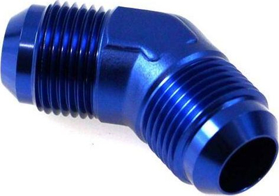 Lidhës alumini TurboWorks D Connector 45, AN6, ngjyrë argjendi
