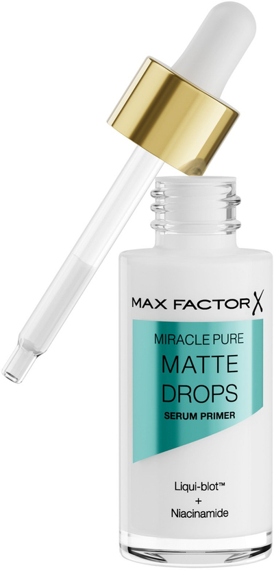 Пранејмер серум Max Factor Miracle Pure Matte Drops, матирачки, 30 ml, транспарентен
