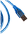 Kabllo USB RoGer UB15, USB 2.0 mashkull më mashkull, 1.5m, blu