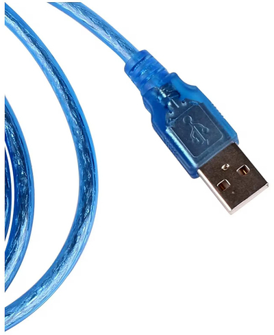 Kabllo USB RoGer UB15, USB 2.0 mashkull më mashkull, 1.5m, blu