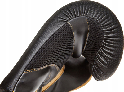 Doreza boksi Reebok Boxing Gloves, 12 oz, të zeza me ari