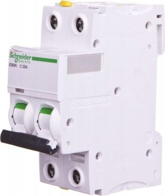 Shkyçës miniatural Schneider Electric iC60N A9F04225, 25A, 2 pole, i bardhë