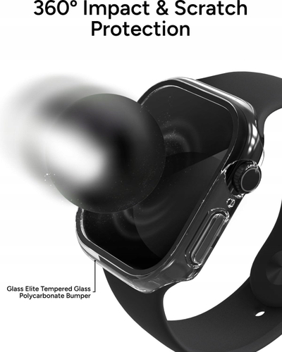 Заштита за екран ZAGG InvisibleShield Glass Elite 360, за Apple Watch Series 11 10 Small, проѕирна