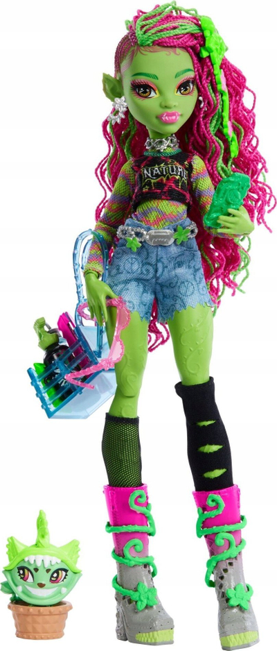 Kukull Monster High Venus McFlytrap, me aksesorë, shumëngjyrëshe