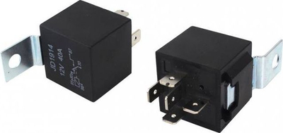 Relé universal MTuning_F, 30A, me bazë, i zi