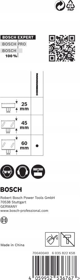 Stërvitje qendrore Bosch Expert HSS Co, 7.15mm, 105mm, metalik