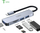Hub USB C T phox TPH2041, 5 në 1, HDMI 4K, USB 3.0, gri