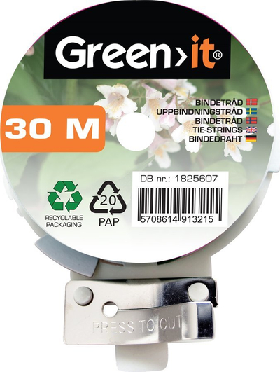 Tel lidhës Greenit Tying Thread, 30m, çelik i veshur me PVC, i gjelbër