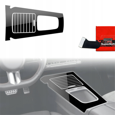 Film mbrojtës interieri GrizzGlass PianoSkin Glossy, Mercedes A-Class W177 2018-2025, set 2 në 1, i zi me shkëlqim