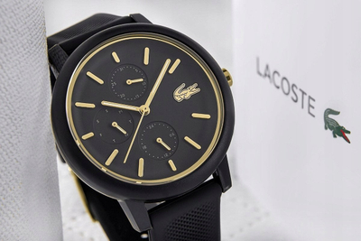Ora dore Lacoste 12.12 Multi 2001327, 38mm, rrip silikoni, e zezë