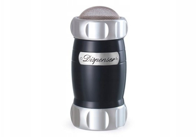 Dispenser për miell edhe erëza Marcato Design Line, sitë inoksi, i zi argjendtë