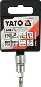 Vidë Yato Torx, 1/4", 37 mm