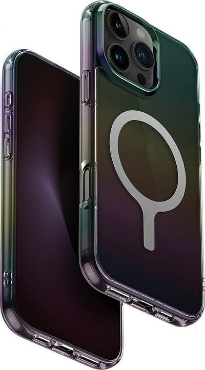 Kapak telefoni Uniq Iridescia MagClick, për iPhone 16 Pro Max, i përshtatshëm me MagSafe, Midnight