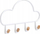 Varëse muri Zeller Present Cloud, 4 grepa, dekorative, e bardhë