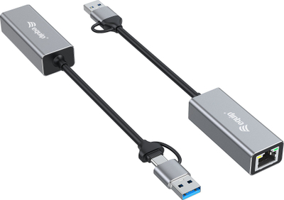 Adaptor rrjeti Equip, USB C edhe USB A, Ethernet 2.5 Gbps