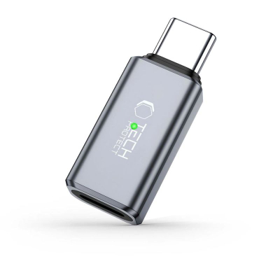 Adapter audio Tech-Protect Ultraboost, USB-C në Lightning, vetëm për zë, gri