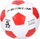 Top futbolli Dunlop, madhësia zyrtare 5, 23 cm, i kuq me të bardhë