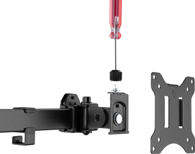 Mbajtës tavoline për monitor InLine, 3x 32", maksimumi 7 kg, i zi