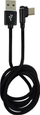 Kabllo USB në USB-C LC Power, 1 m, 3 A, me kënd, e zezë