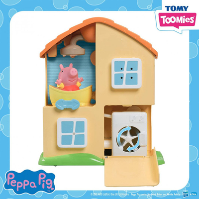 Set lodrash për banjo Tomy Toomies Peppa Pig Bath House E73415, figura, shumëngjyrësh