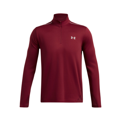 Спортска блуза Under Armour Performance, со долги ракави, со патент, црвена