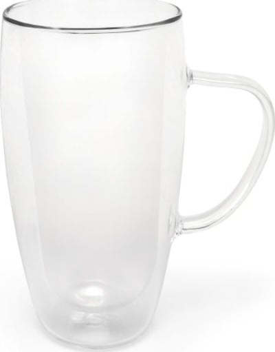 Сет чаши за латe макијато Бредемајер 165015, 400 ml, стакло со двојни ѕидови, транспарентно