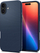 Mbulesë mbrojtëse Spigen Liquid Air për iPhone 16 Plus, standard ushtarak, silikon fleksibël, blu navy
