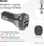 Karikues makine Club3D Car Charger, 36W, 3 porta USB, i zi