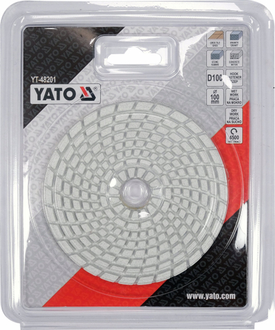 Disk diamanti Yato GR.100, 100mm, për pllaka porcelani, gri