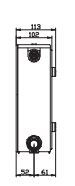 Radiator Stelrad, 60 x 50 cm, 817 W, i bardhë